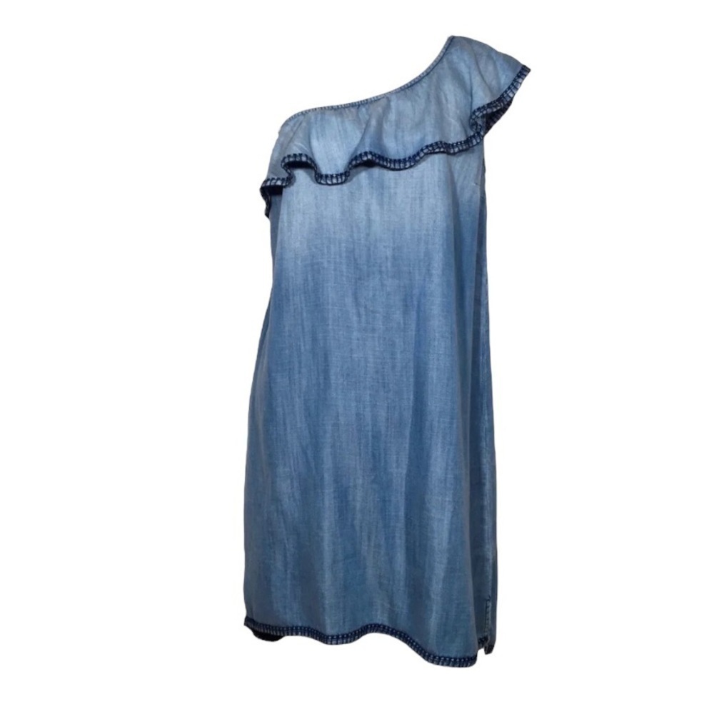 Cloth & Stone One Shoulder Embroidered Trim Dress - Picture 5 of 8